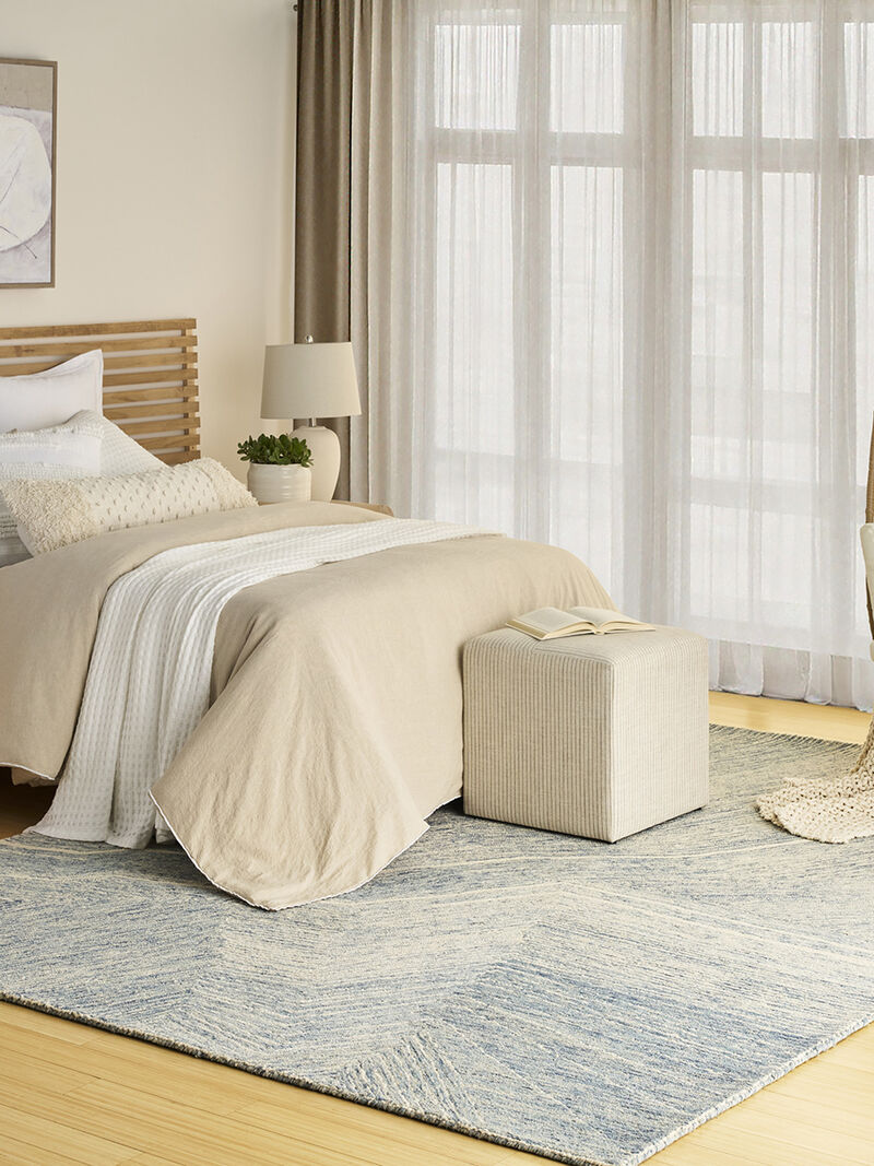 Pure Angles ANG01 Ivory/Blue 2'3" x 7'6" Rug image number 6