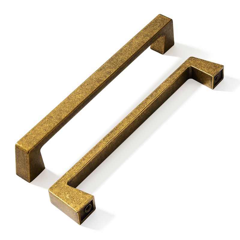 CABDM 2 Pack 6-5/16 inch Solid Antique Brass Cabinet Handles Kitchen Hardware Drawers Bathroom Vanity Cabinet Door Handles