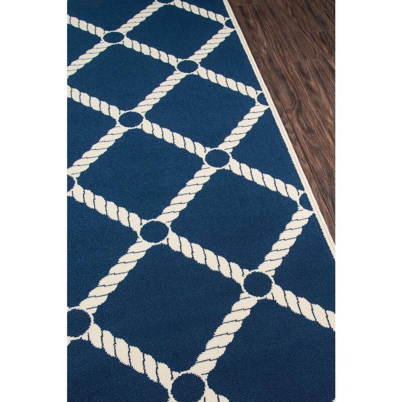 Momeni Contemporary Rectangle Area Rug, Navy, 5'3 X 7'6