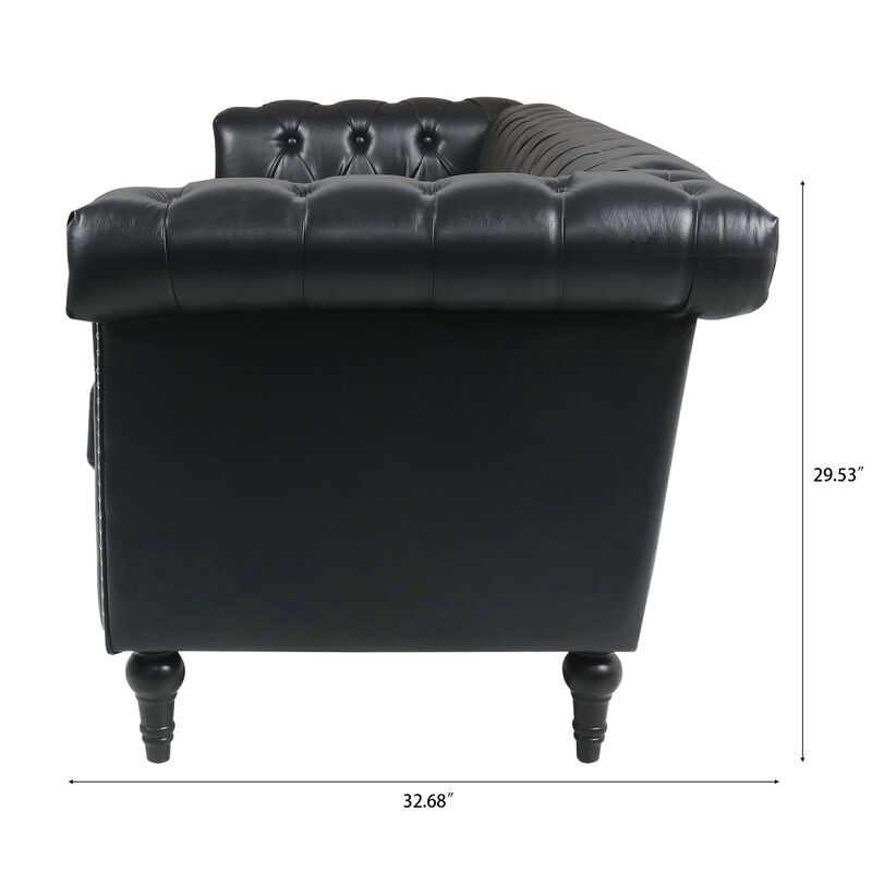 Traditional Square Arm Removable Cushion 3 Seater Sofa image number 9