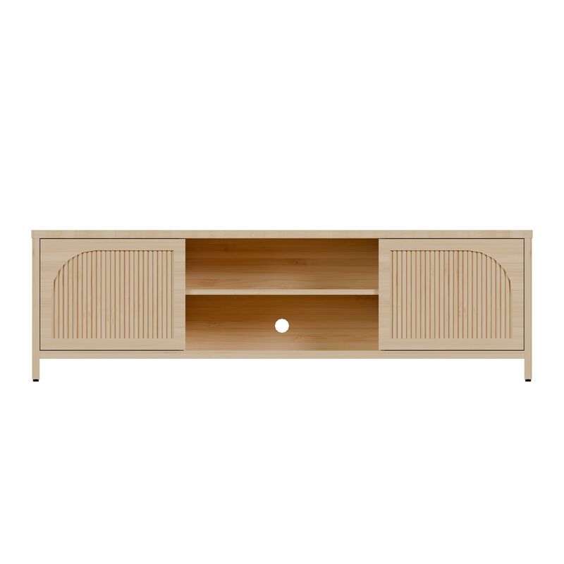 Modern Wood TV cabinet with Open Shelf for Living Room image number 0