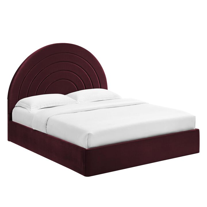 Modway Solana Arched Performance Velvet King Platform Bed