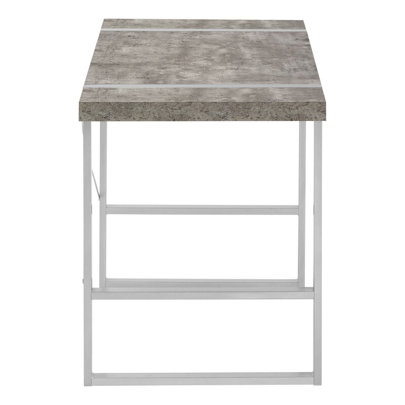 Monarch Specialties I 7662 Computer Desk, Home Office, Laptop, 48"L, Work, Metal, Laminate, Grey, Contemporary, Modern