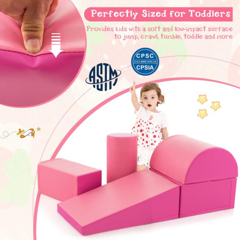 Hivvago 5-Piece Kids Climb and Crawl Activity Playset