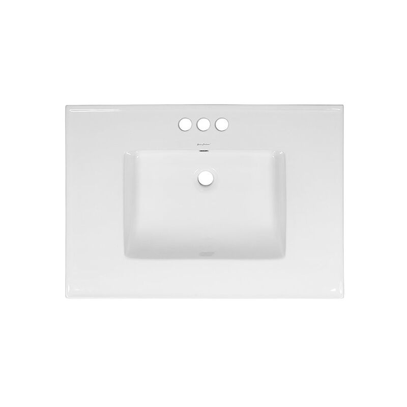 Voltaire 31 Vanity Top Sink with 3 Centerset Faucet Holes image number 1