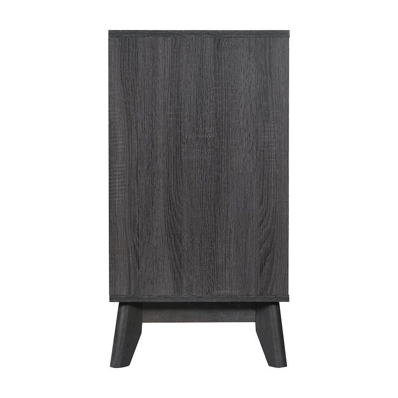 Flash Furniture Mid-Century Modern Buffet Sideboard/TV Stand with 4 Soft Close Doors, Black Wash image number 3