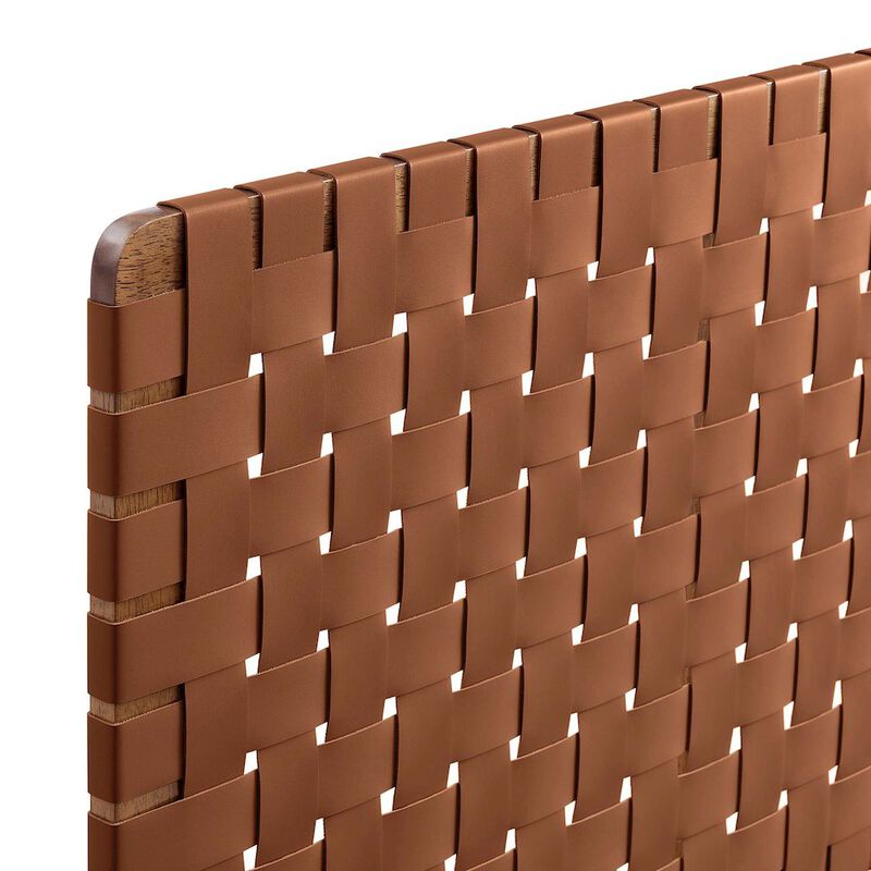 Sparta Weave Wall-Mount Vegan Leather Twin Headboard image number 5