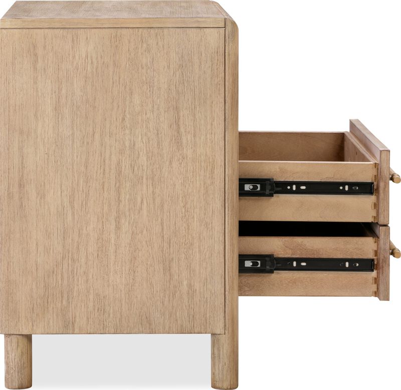 Dorsey Two Drawer USB-charging Nightstand in Granola image number 4