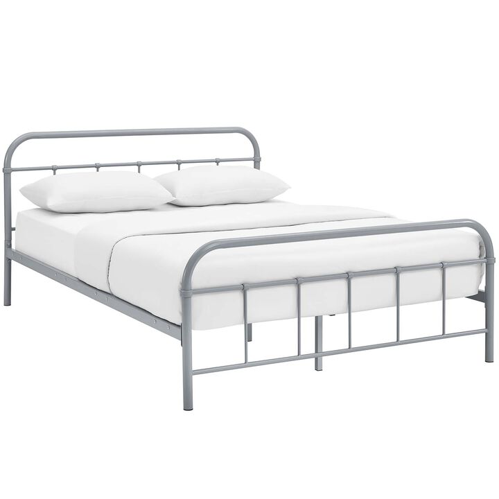 Modway Furniture  36.5 x 84.5 in. Maisie Queen Stainless Steel Bed Frame