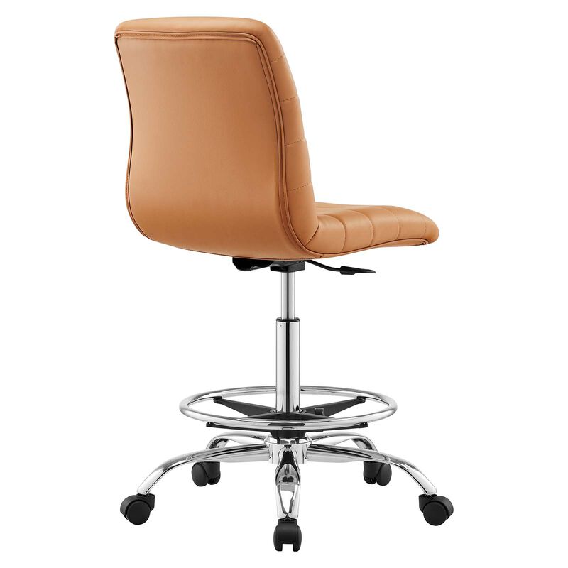 Modway Furniture - Ripple Armless Vegan Leather Drafting Chair image number 4