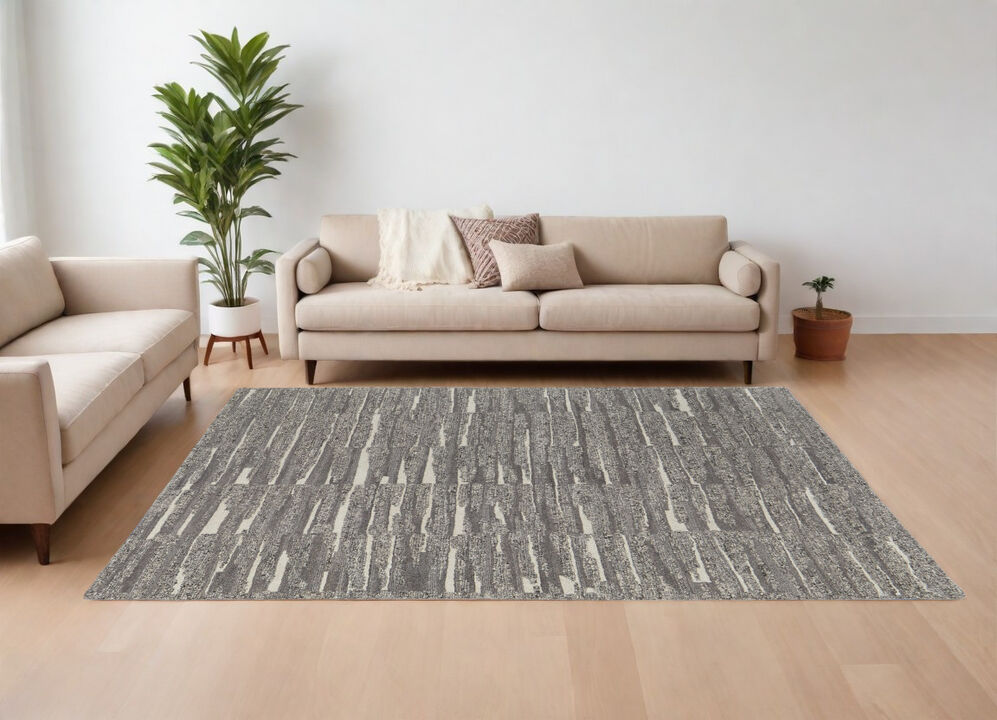 HomeRoots Abstract Hand Woven Area Rug