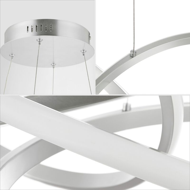 Alexia 25" Abstract Integrated LED Metal Adjustable Pendant
