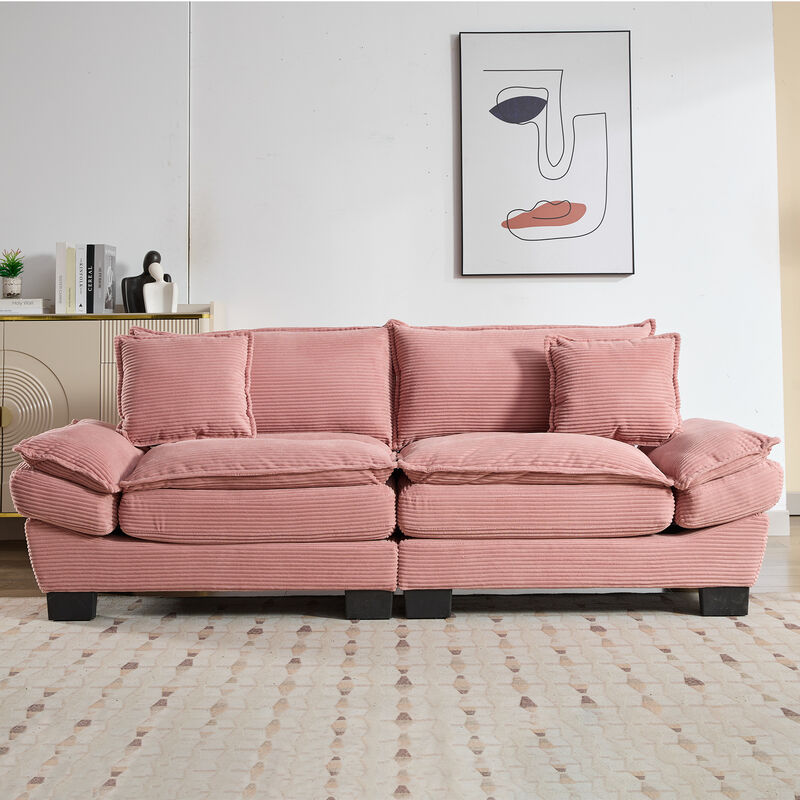 Merax Corduroy Deep Seat Sofa Couch