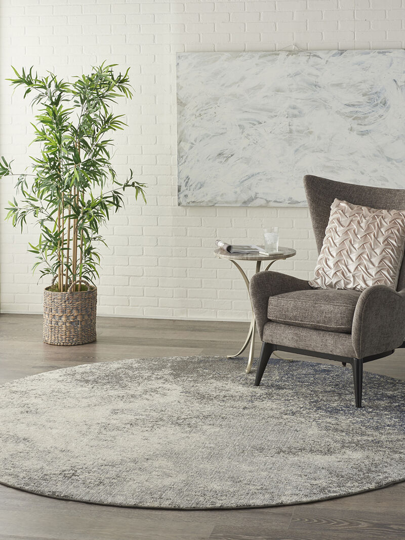Passion PSN10 Charcoal/Ivory 8' x Round Rug image number 8