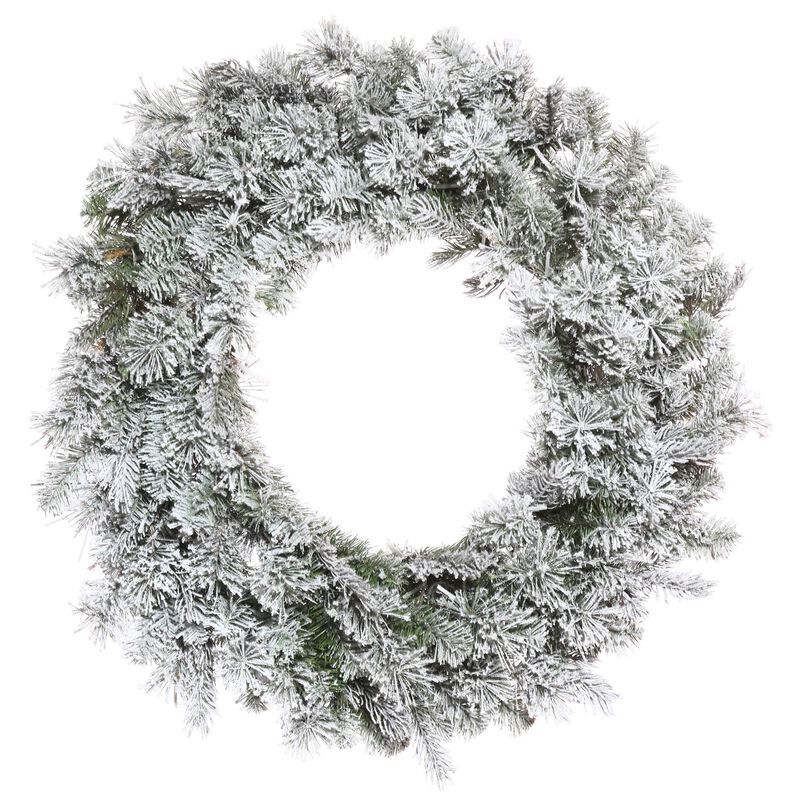 Vickerman 60" Flocked Kiana Wreath 660T image number 0