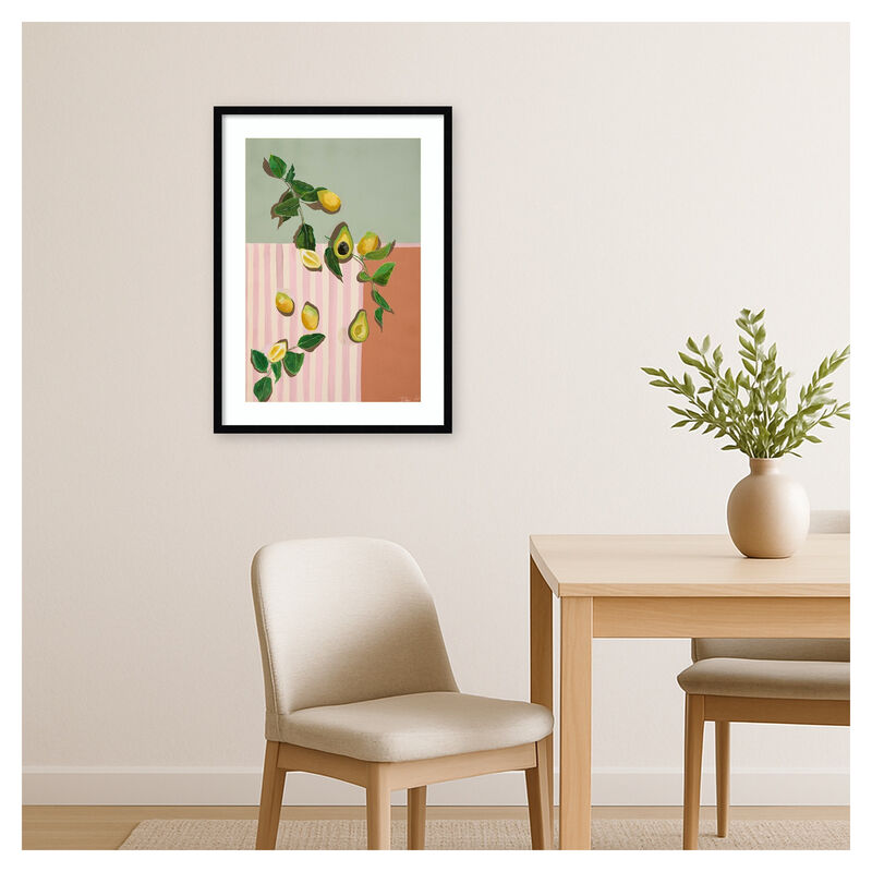 Avocado and Lemons by Dani Heyward Wood Framed Wall Art Print image number 3