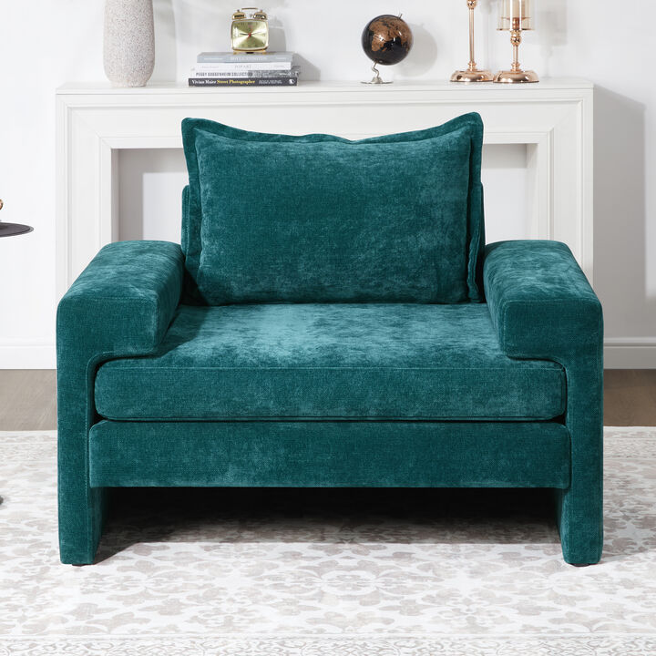 Merax Oversized Chenille Upholstered Accent Chair