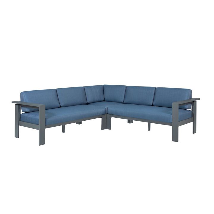 Crafters and Weavers Sardinia Aluminum Frame Outdoor Sectional Sofa