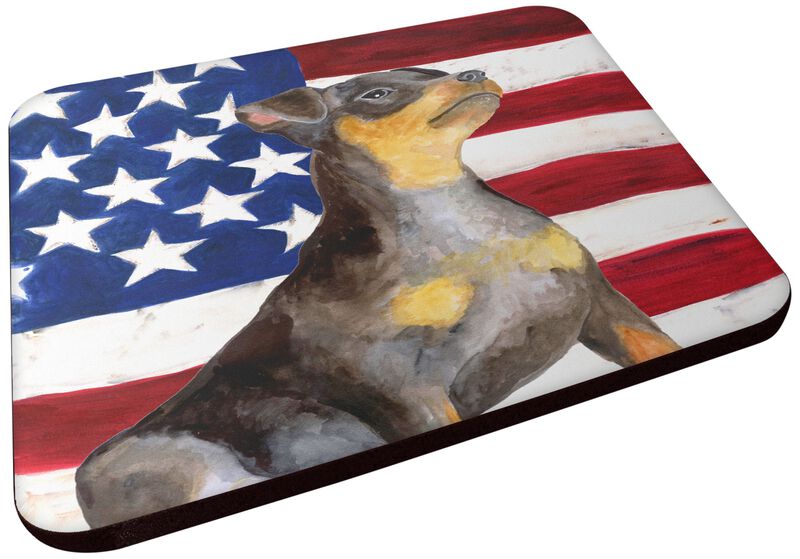 Caroline's Treasures Miniature Pinscher #2 Patriotic Decorative coasters, Multicolor