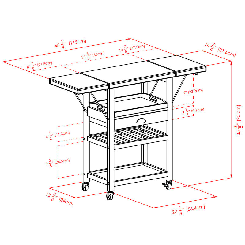 Winsome Trading Barton Kitchen Cart