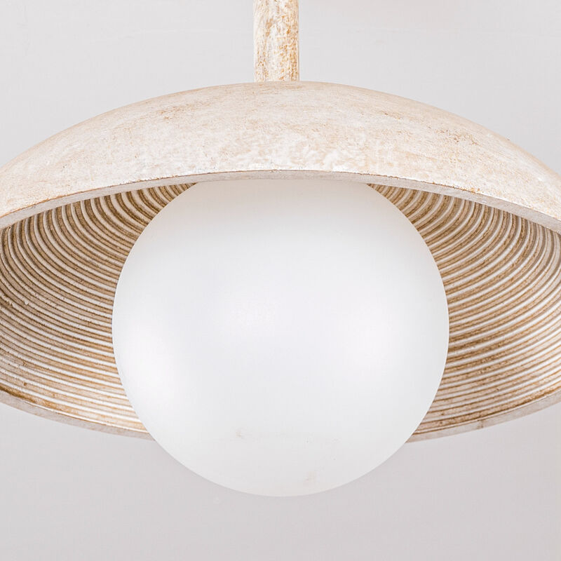 Distressed White Hallway Semi Flush Mount Light