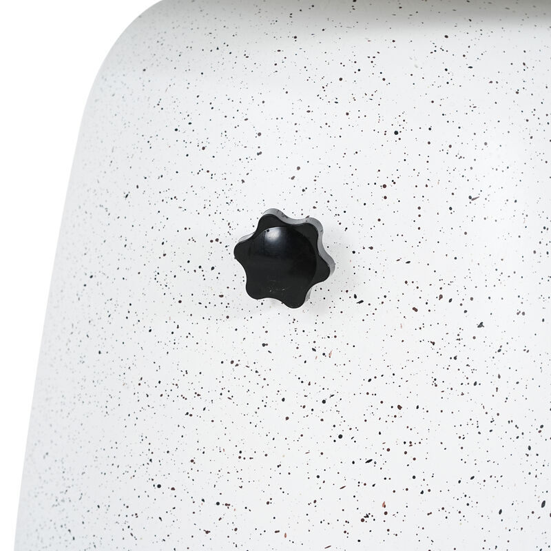 Christopher Knight Home Rysa Patio Lightweight Concrete Side Table with Umbrella Hole and Sand-Filling Design image number 8