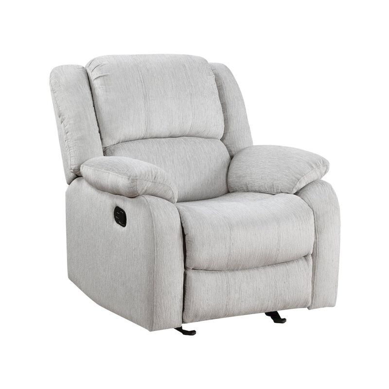 Lexicon Fairview Chenille Glider Manual Recliner in Gray