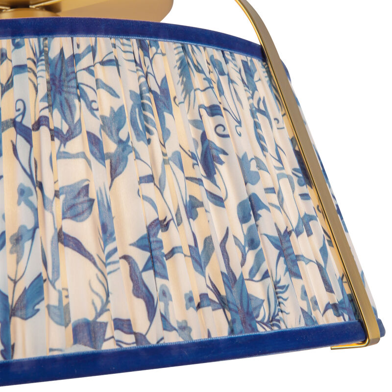 Scout 13 in Semi Flush Mount with Patterned Pleated Shade image number 3