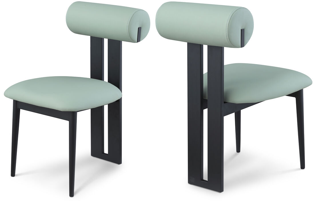 Meridian Furniture Dario Mint Vegan Leather Dining Chair, Set of 2