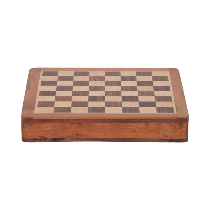 10" Acacia Wood Magnetic Chess