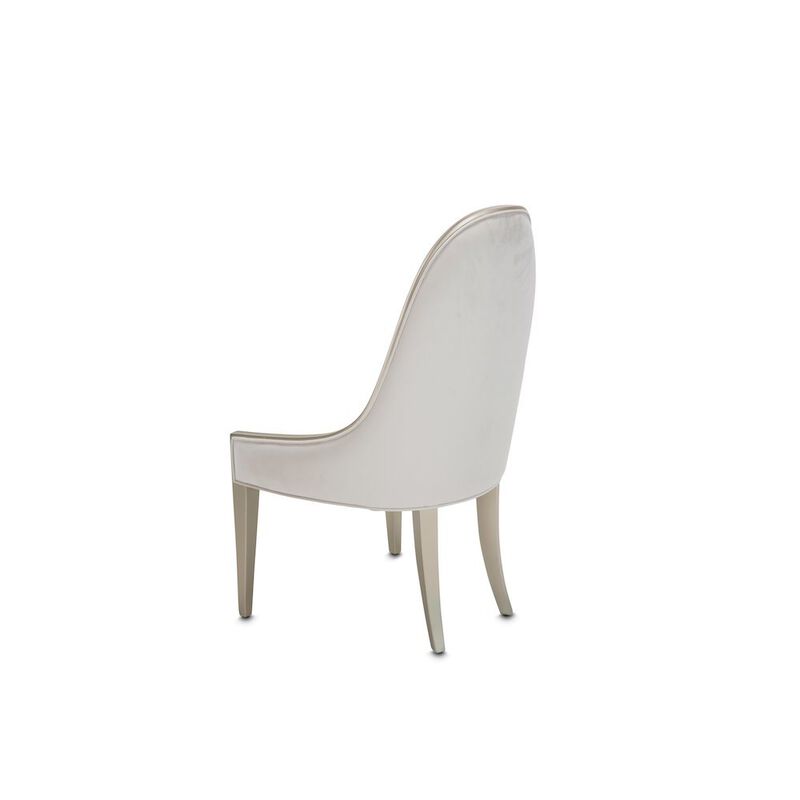 Velvet Upholstered Dining Chair for Dining Table in Beige Finish image number 5