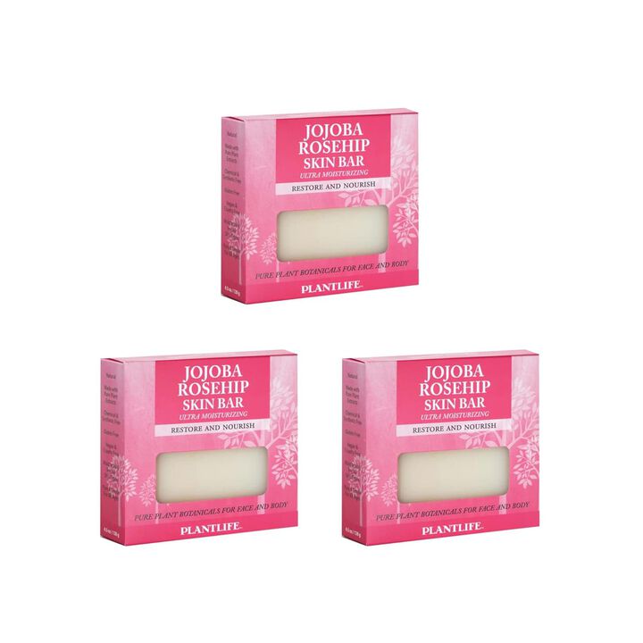 Plantlife Bar Soap - Jojoba Rosehip 3 Pack