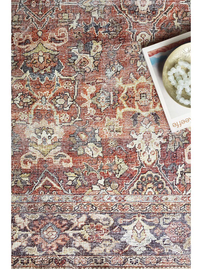 Layla LAY02 Spice/Marine 18" x 18" Sample Rug by Loloi II image number 4