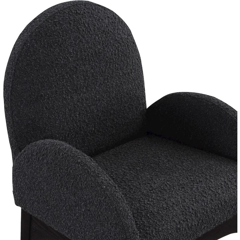 Meridian Furniture Waldorf Black Boucle Fabric Dining Chair