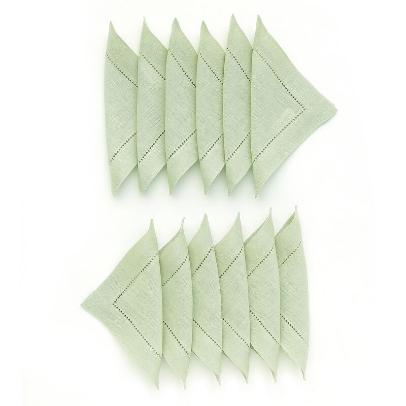 Linen Cocktail Napkins - Classic Hemstitch image number 0