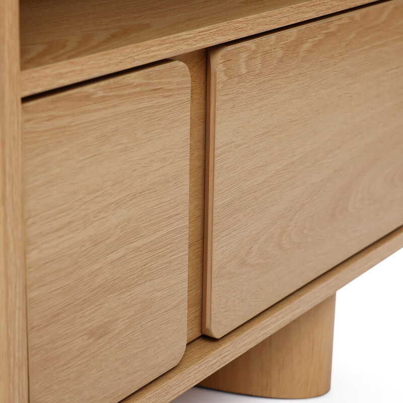 20" Blonde Birch 2-Drawer Wood Nightstand image number 5