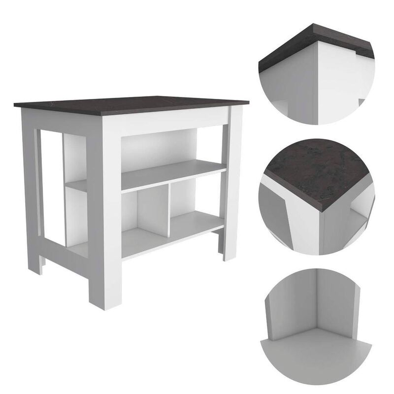 Delos Kitchen Island White - Onix