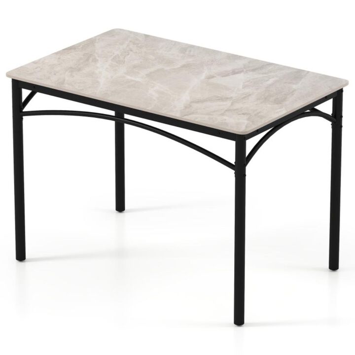 Hivvago Rectangular Modern Sintered Stone Dining Table for 4 People