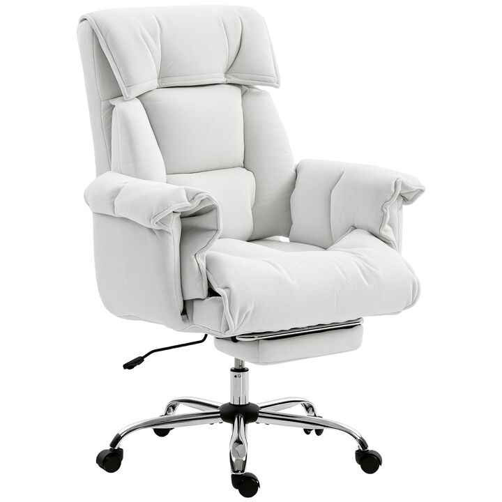 Hivvago Reclining Desk Chair with High Resilience Foam and Rolling Wheels