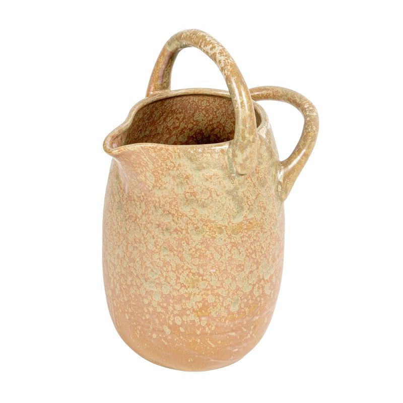 Stoneware Watering Pitcher with Handles, Reactive Glaze image number 0