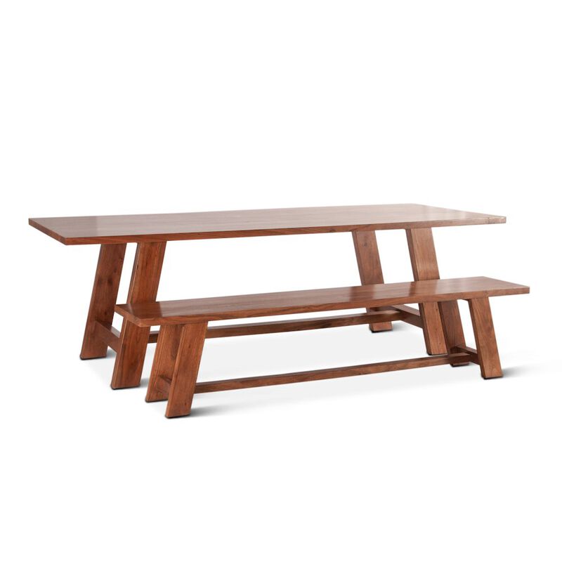 World Interiors Stavanger 94" Dining Table in Cinnamon Brown Finish image number 3