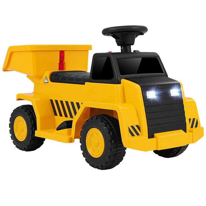 Licensed 6V Kids Construction Vehicle with Electric Drive and One Button Start