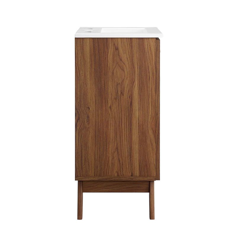 Modway Soma Bathroom Vanity, 18 Inch Single, Oak White image number 1
