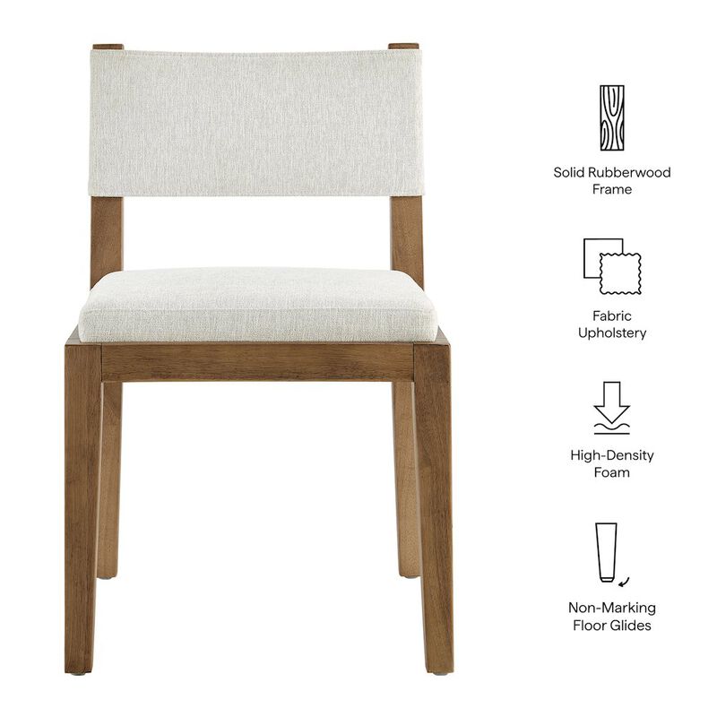 Calder Fabric Upholstered Wood Armless Dining Chair image number 2