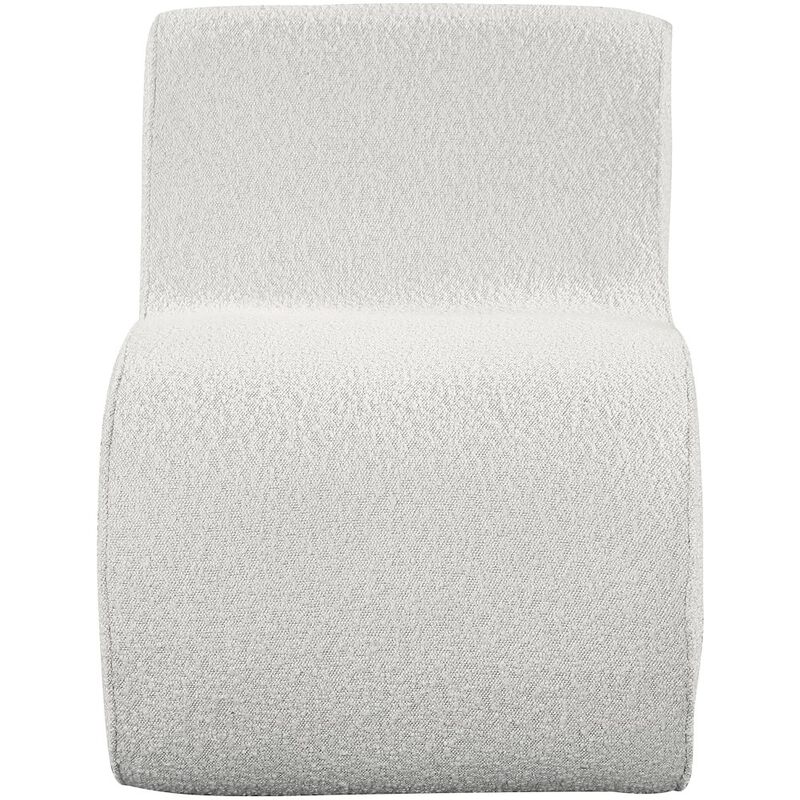 Meridian Furniture Desiree Cream Boucle Fabric Accent Chair