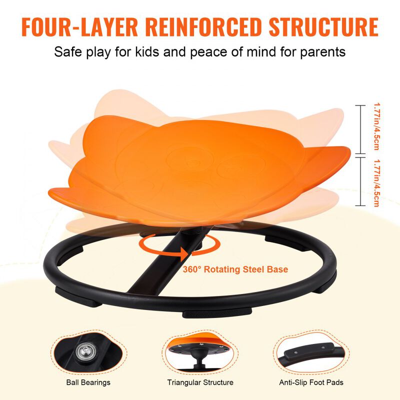360&deg; Rotating Kids Chair Elephant Design Sensory Seat for Toddlers image number 5