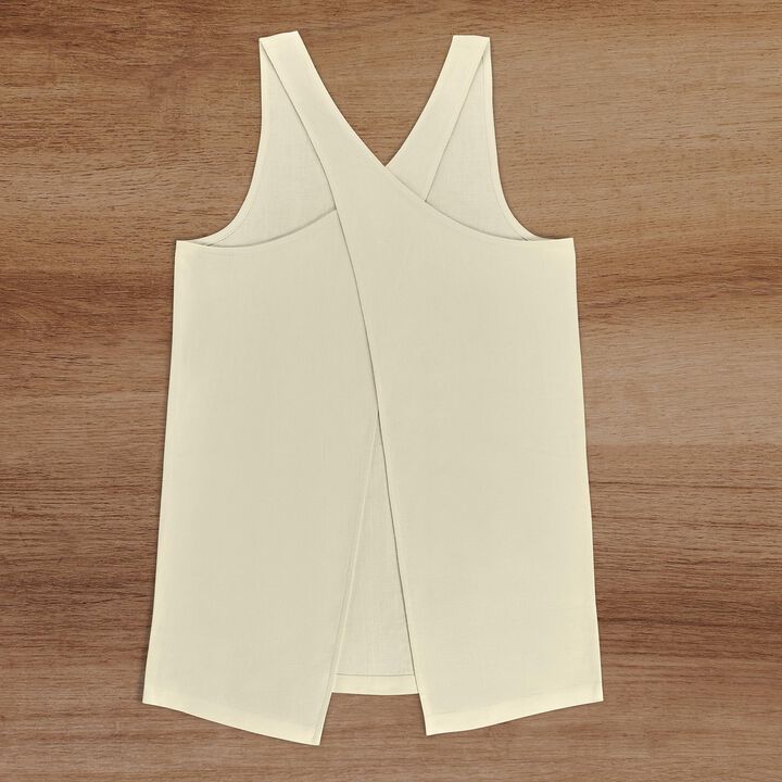 Solino Home 100% Pure Linen Apron - Linen Smock Apron