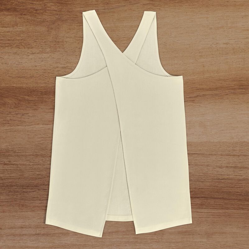Solino Home 100% Pure Linen Apron - Linen Smock Apron