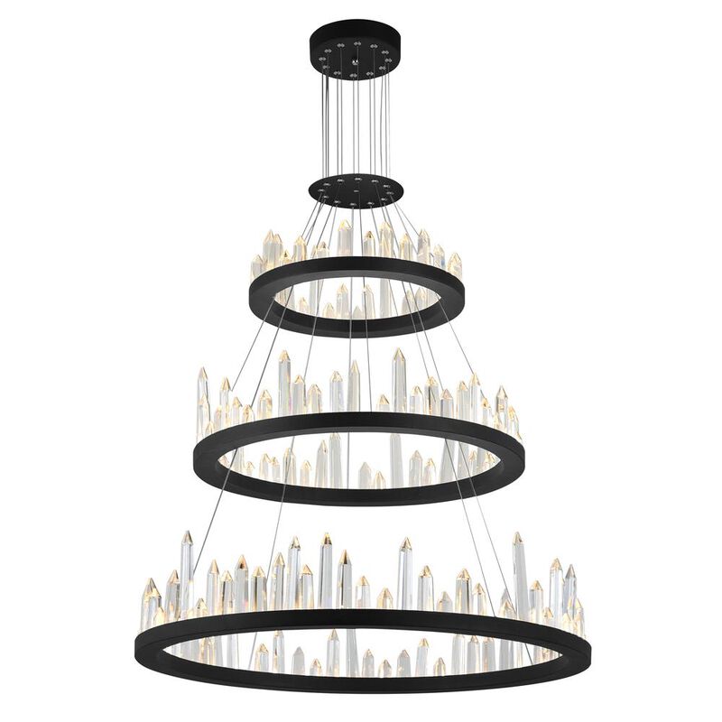 CWI Lighting Juliette LED Chandelier With Black Finish