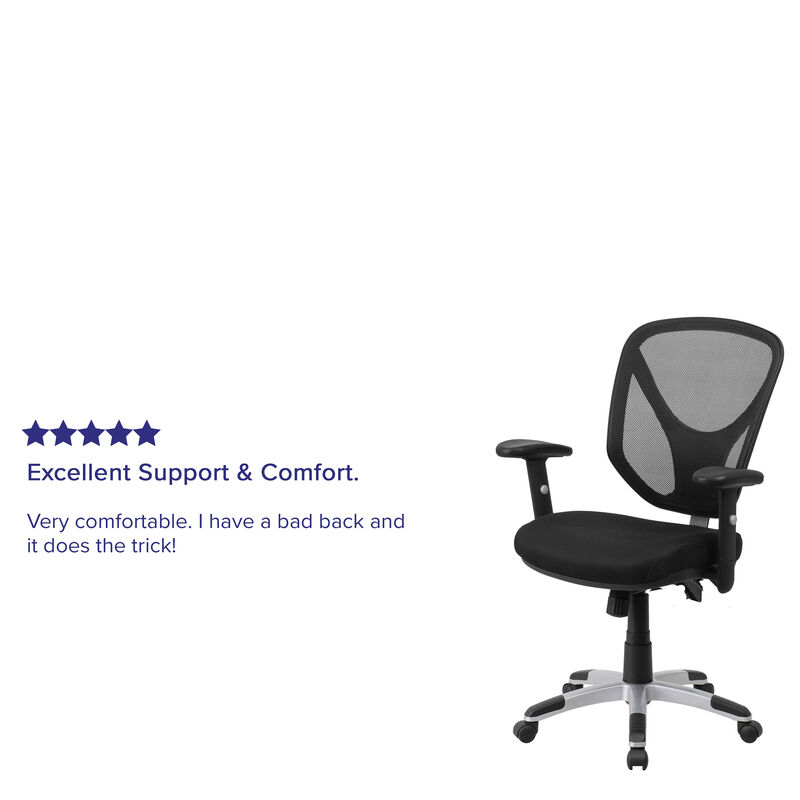 Sam Mid-Back Mesh Multifunction Swivel Ergonomic Task Office Chair with Adjustable Arms